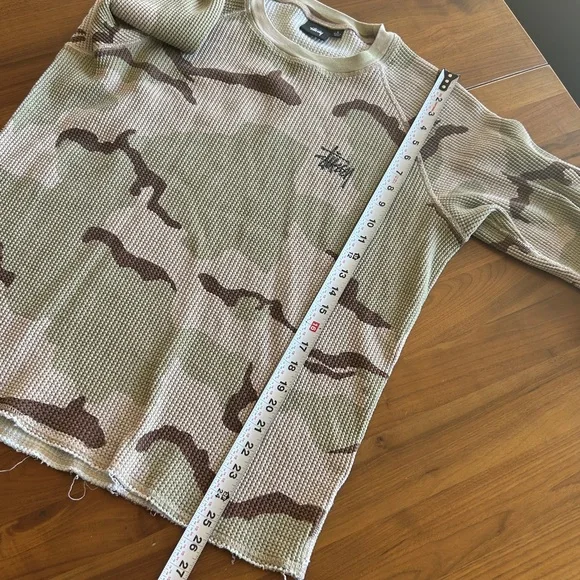 Stussy waffle knit camo long-sleeve shirt - Picture 10 of 12